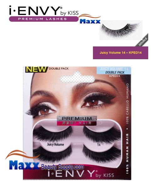 12 Package - Kiss i Envy Double Pack Juicy Volume 14 Eyelashes - KPED14
